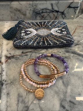 The Inspiration Co 4 Natural Gemstone Bracelet Stack